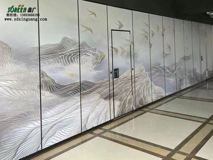 濰坊活動(dòng)隔斷廠家酒店活動(dòng)隔斷墻，展廳折疊推拉門，移動(dòng)屏風(fēng)高隔